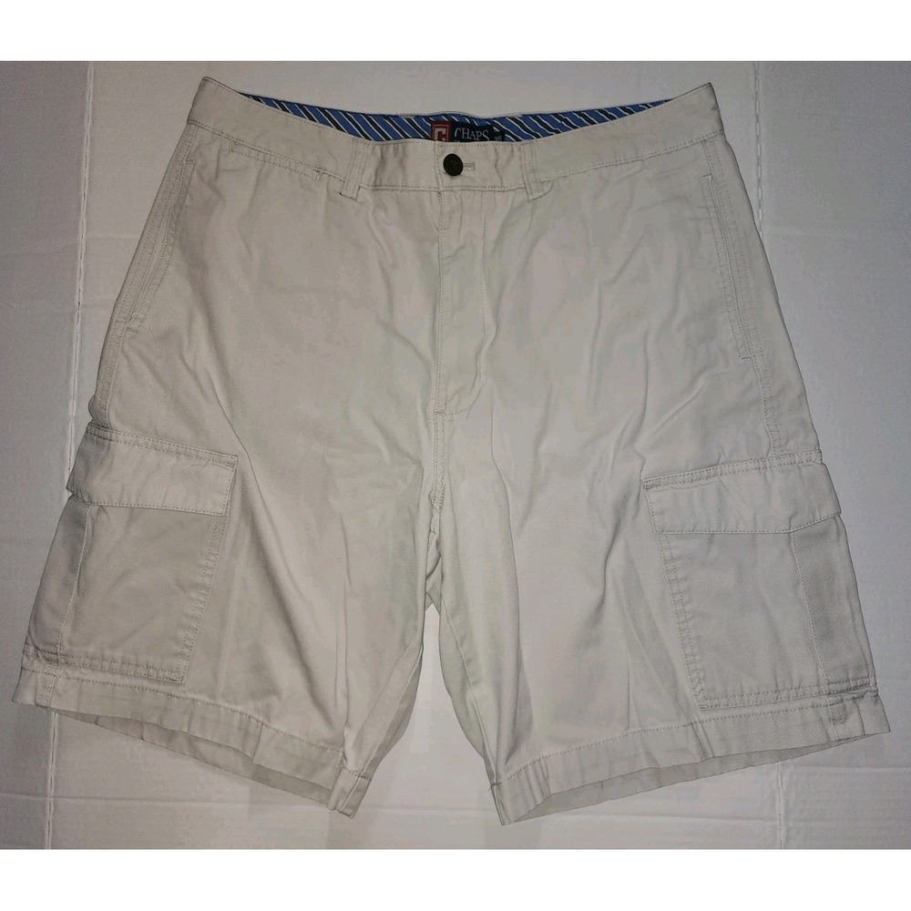 Chaps Cargo Shorts Men's Size 36 Khaki Stretch